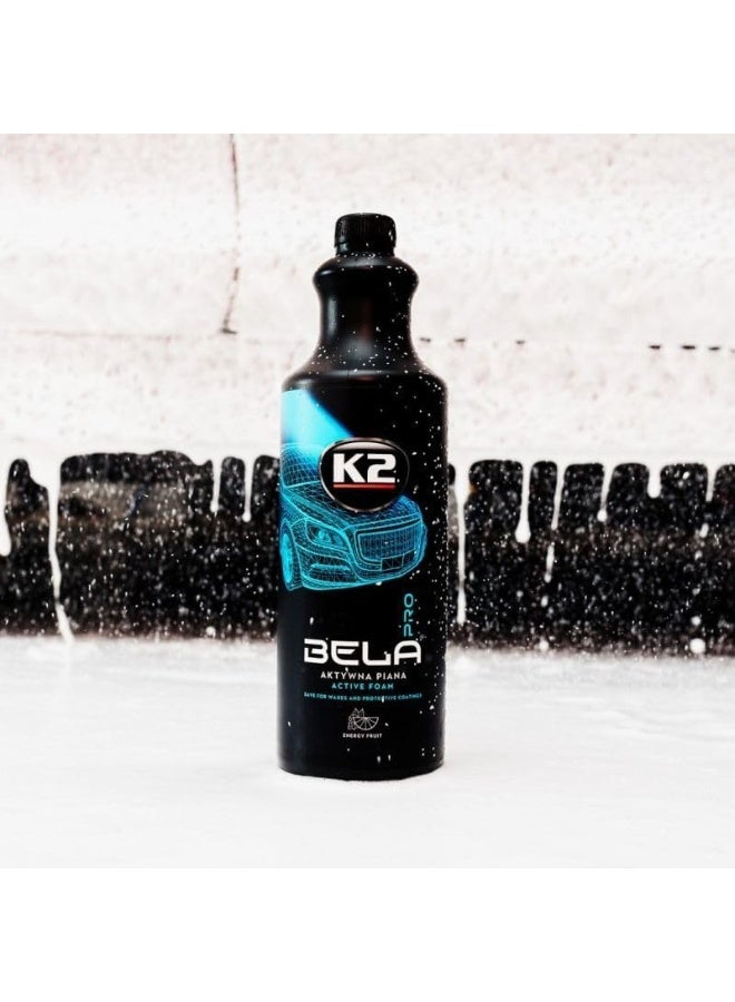 K2 Pro Bela Active Snow Foam 1L Energy Fruit Scent Professional pH Neutral Pre-Wash Car Shampoo for Pressure Washers & Foam Cannons, Thick High-Foam Formula, Safe for Wax & Ceramic Coatings, Deep Cleaning Automotive Detailing Care Bottle - Image 5