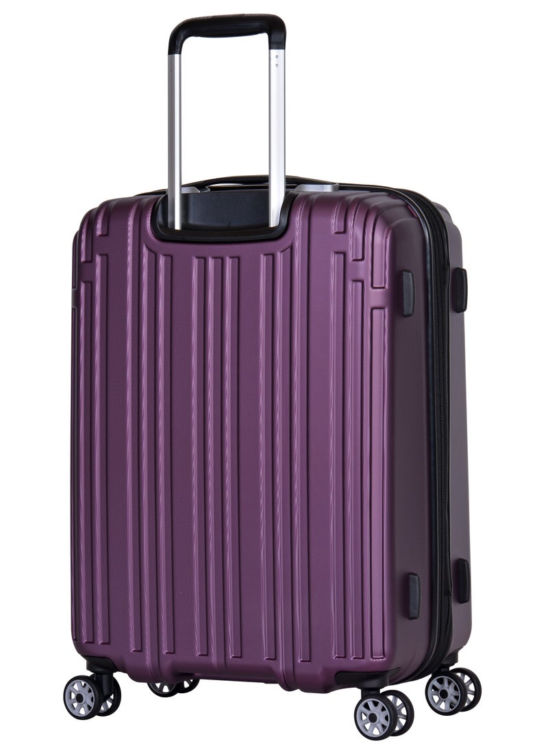 eminent - Hard Case Travel Bag Makrolon Polycarbonate Luggage Trolley Lightweight Expandable Zipper Suitcase 4 Quiet Wheels With TSA Lock KG82 Purple - Image 1