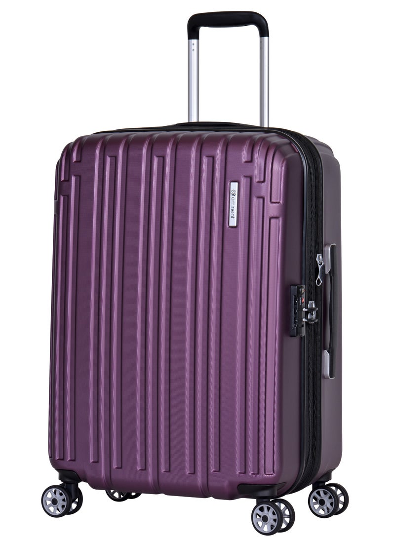 eminent - Hard Case Travel Bag Makrolon Polycarbonate Luggage Trolley Lightweight Expandable Zipper Suitcase 4 Quiet Wheels With TSA Lock KG82 Purple - Image 1