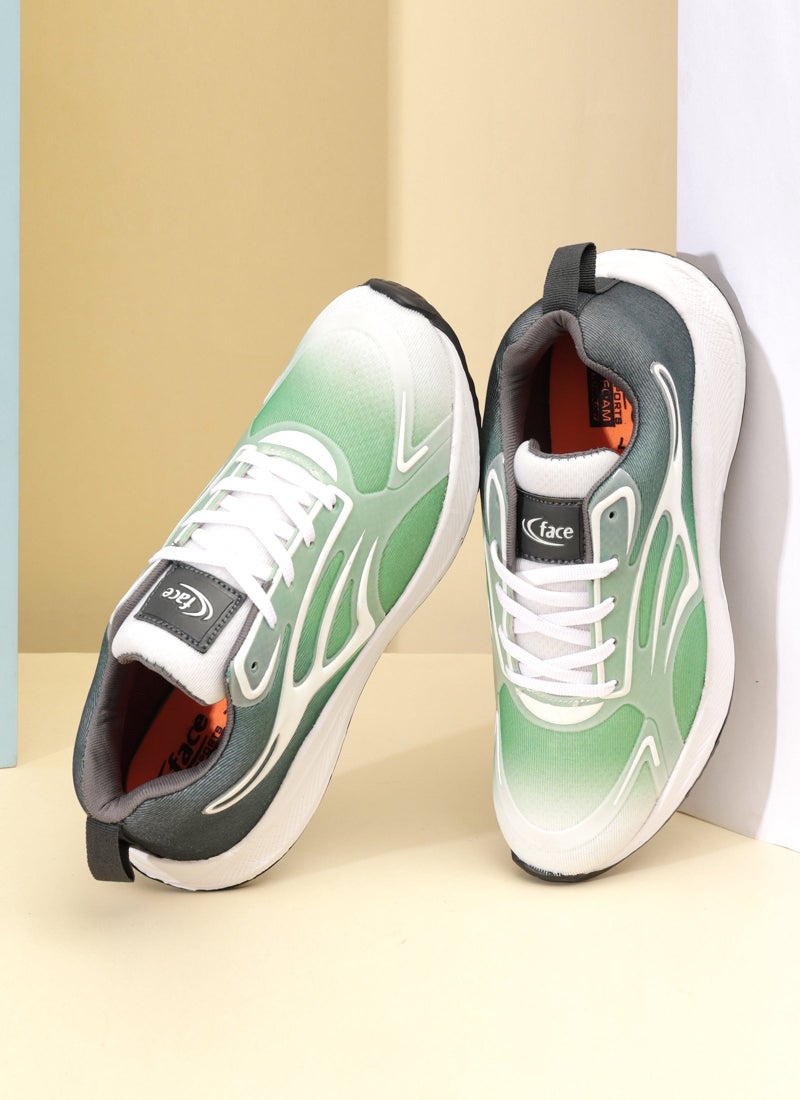 Face أحذية رافتار 07 للرجال باللون الأخضر - Image 1