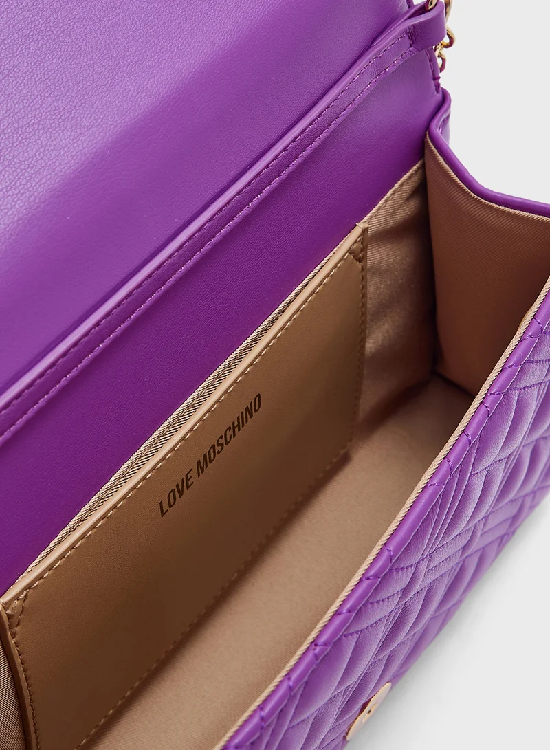 Love Moschino VIOLET QUILTED PU VIOLET QUILTED PU