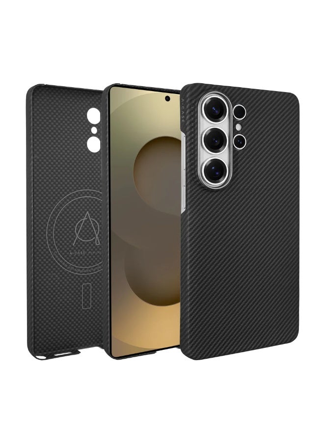 A-Case Kavar Aramid Fiber Case for Samsung Galaxy S26 Ultra Ultra Slim Lightweight Protective Cover Scratch Resistant Premium Woven Fiber Phone Case – Black - Image 1