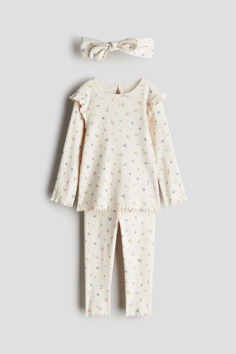 H&M 3-piece cotton jersey set