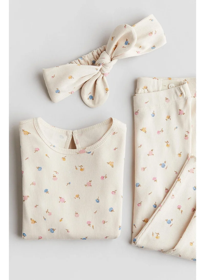 اتش اند ام 3-piece cotton jersey set
