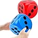 Cotiny 2 Pieces 6 Inches Large Foam Dice Set Giant Foam Dice Soft Dot Dice Toy for Family Educational Toys Parent Child Board Games Nights Casino Themed Party Decoration Color Set 4 - Image 2