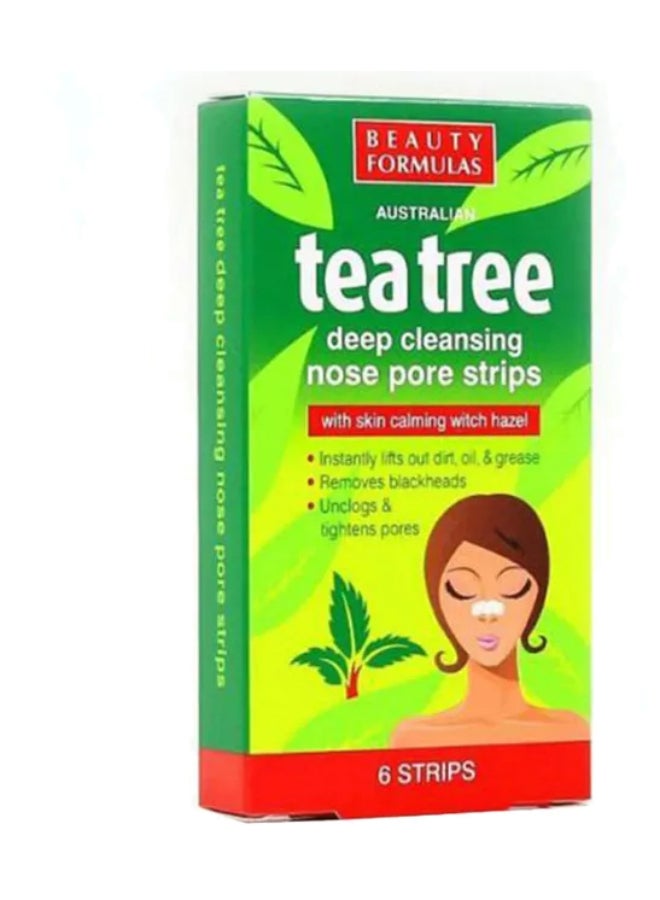 شرائط مسام الأنف بخلاصة شجرة الشاي، 6 قطع