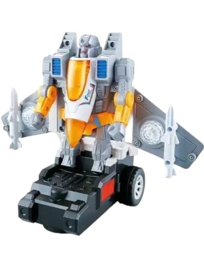 Toy Box Deformation 2 in 1  Robot Aircraft Bump & Go Toy with 3D Light & Sound  - Image 3