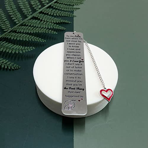 FCZIVA to My Love Bookmarks for Women Men Birthday Gifts Wife Husband Bookmark Romantic Valentines Day Present Wedding Anniversary Personalized Book Lover Boyfriend Girlfriend Engagement Christmas Keepsakes - Image 2