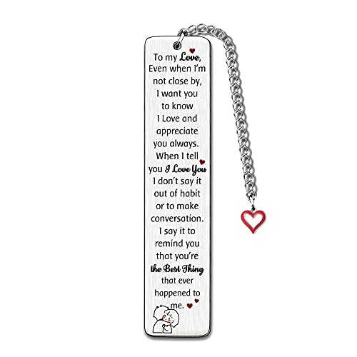 FCZIVA to My Love Bookmarks for Women Men Birthday Gifts Wife Husband Bookmark Romantic Valentines Day Present Wedding Anniversary Personalized Book Lover Boyfriend Girlfriend Engagement Christmas Keepsakes - Image 1