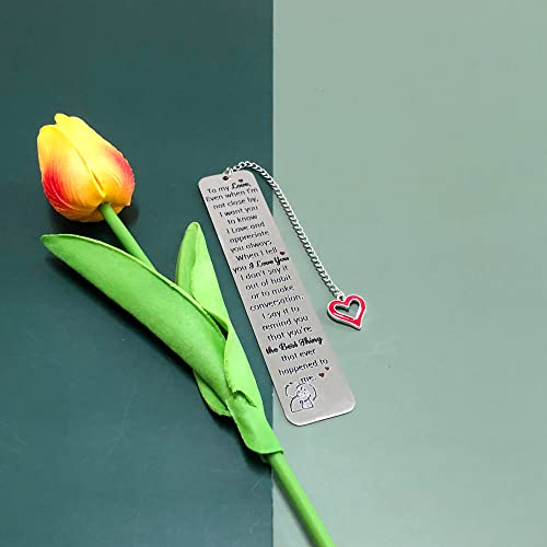 FCZIVA to My Love Bookmarks for Women Men Birthday Gifts Wife Husband Bookmark Romantic Valentines Day Present Wedding Anniversary Personalized Book Lover Boyfriend Girlfriend Engagement Christmas Keepsakes - Image 5