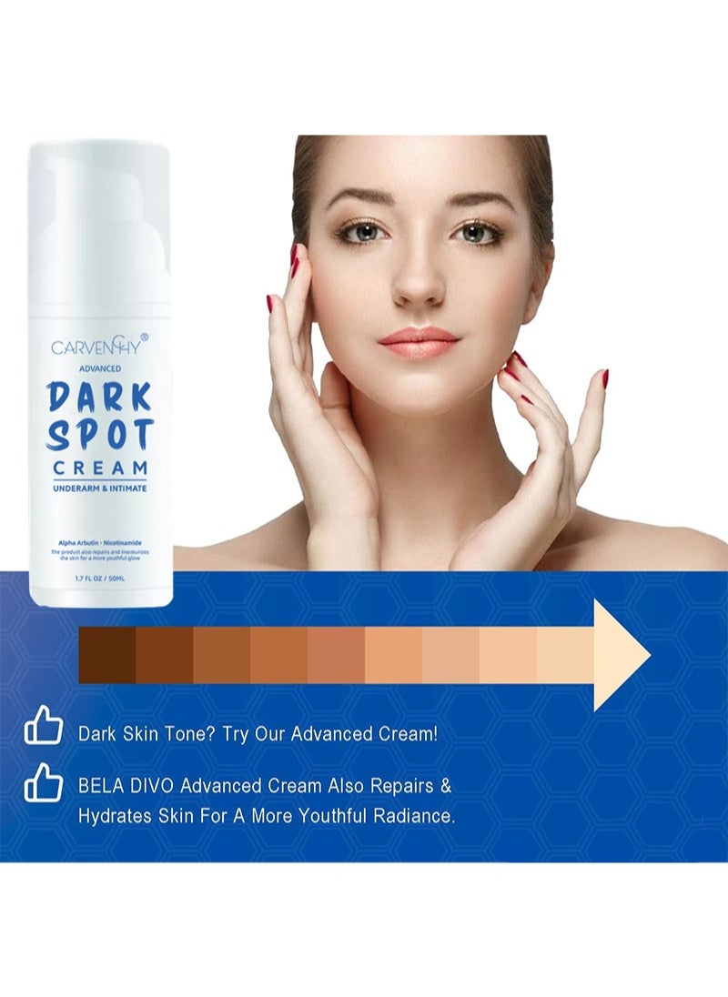 Dark Spot Cream - Natural Underarm and Intimate Cream - Dark Spot Corrector - for Face and Sensitive Skin- for Hyperpigmentation and Even Skin Tone - Alpha Arbutin, Niacinamide(1.7OZ/50ML)