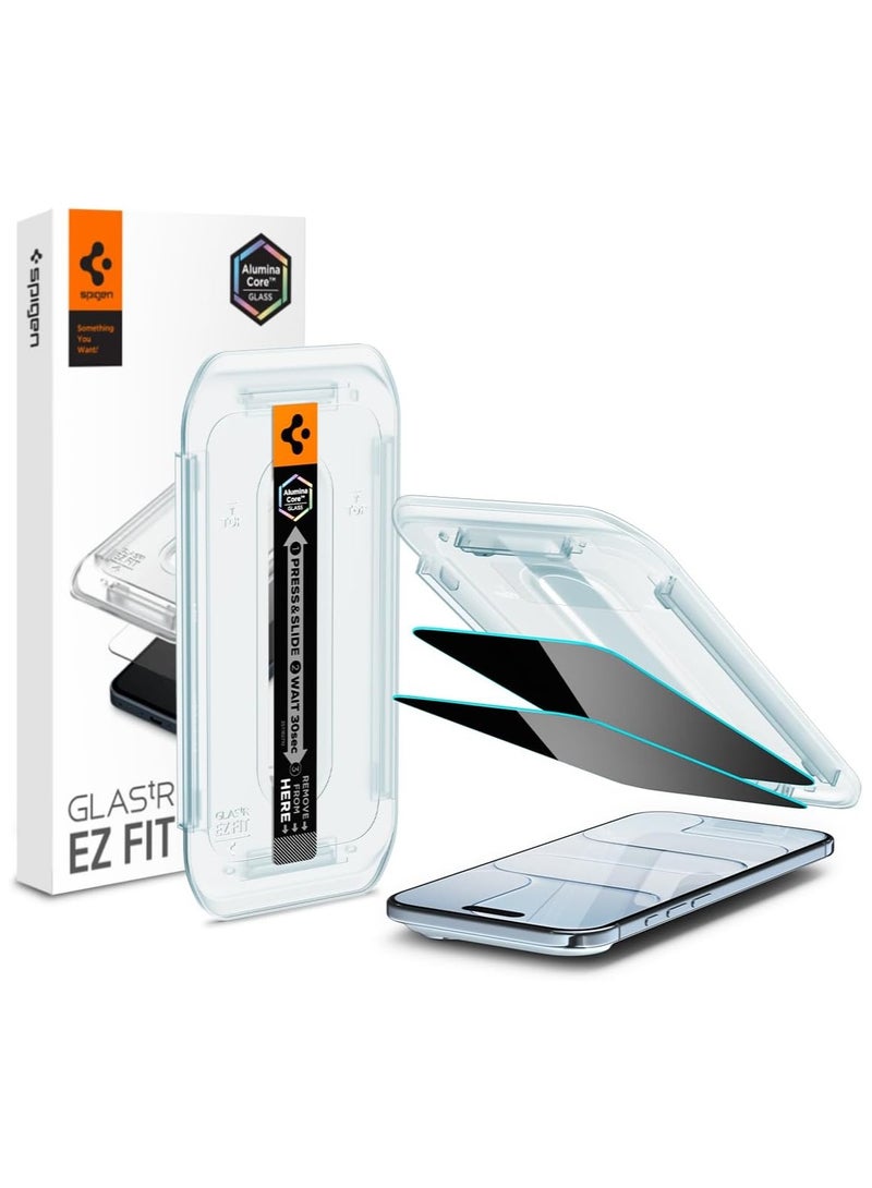 Spigen GLAStR EZ Fit iPhone 17 Air PRIVACY Screen Protector [2 PACK] Premium Tempered Glass with Auto Align technology - 2 PACK - Image 1