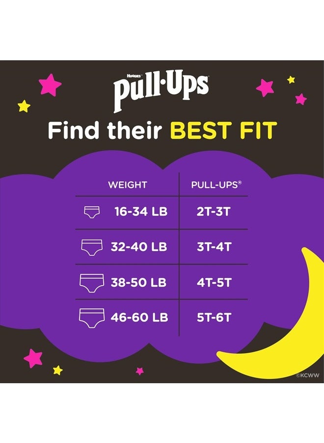 Pull-Ups Girls' Nighttime Potty Training Pants, Training Underwear, 3T-4T (32-40 lbs), 60 Ct  - Image 2