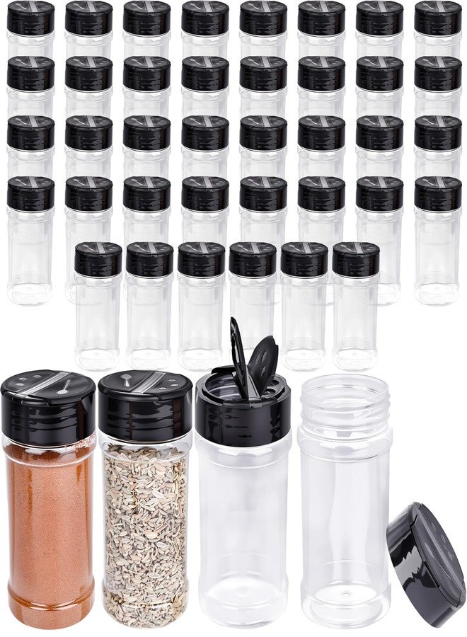 Conagel 20 Pcs 5.5 oz Plastic Spice Jars with Shaker Lids Clear Spice Bottles with Black Caps Empty Seasoning Containers for Kitchen Storing Herbs Seasoning Powders - Image 1