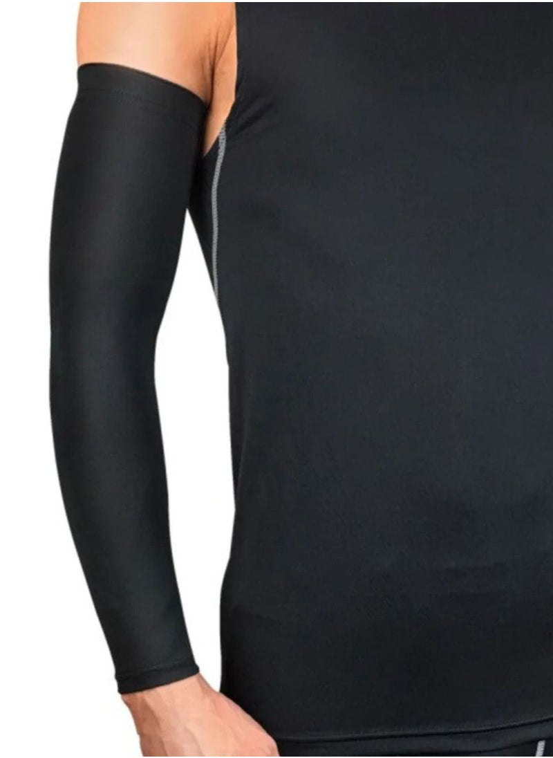 INCITE - Compression Arm Sleeves for Unisex Black Free Size - Image 1