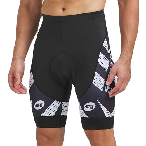 sponeed Mens Bike Shorts with Padding Bicycle Pants Workout Cyclists Underwear Padded Bikewear US L White Black - Image 3