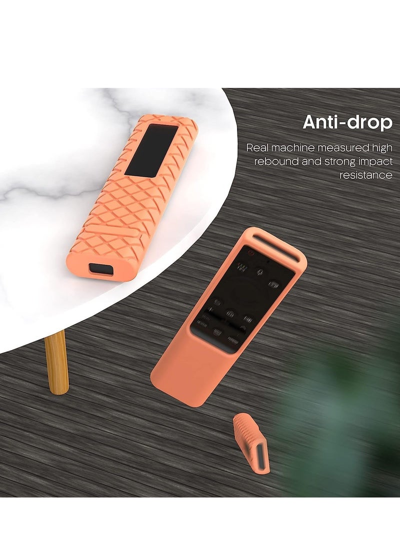 Y&D Silicone Remote Control Sleeve for Samsung BN59-01357A BN59-01363A 01311B Anti Slip Back Cover Solar Cell Protective Case QLED 4K 8K Smart TV Orange - Image 4