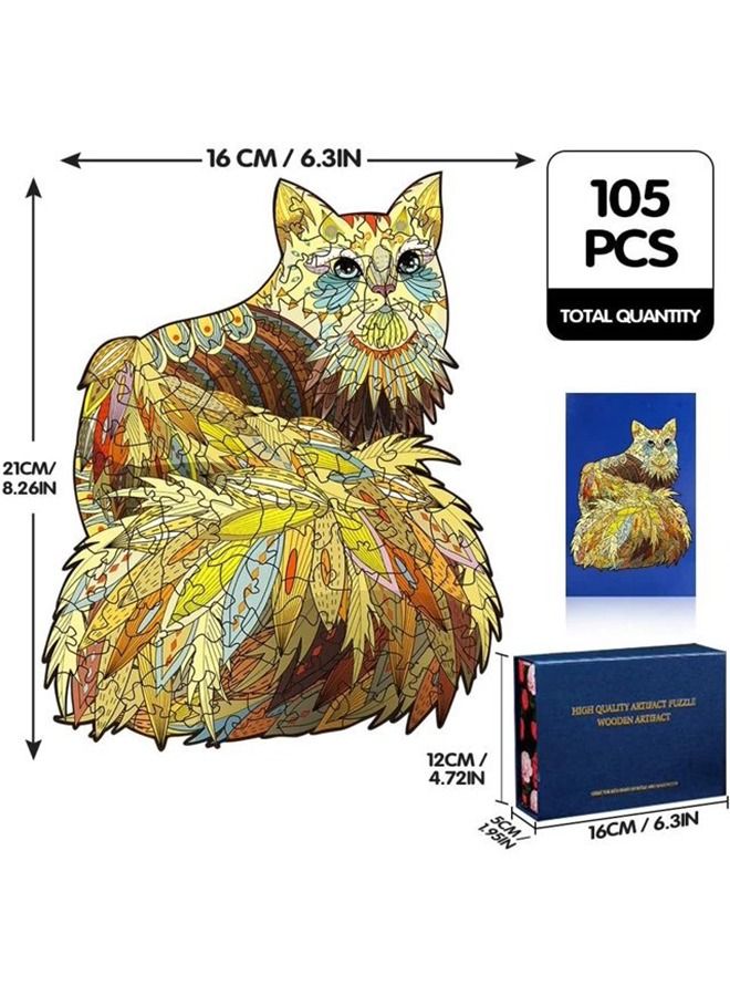 لعبة بازل خشبية على شكل حيوانات 3D للأطفال والبالغين - Image 2