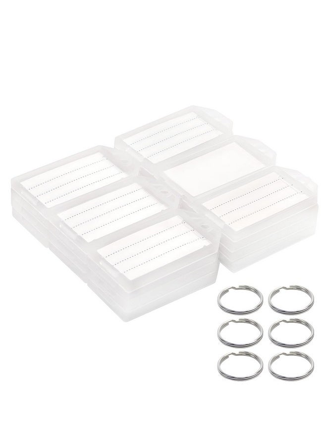 Coideal Lastic Key Tags With Labels, Coideal 30 Pcs Tough Key Chain Tag Id Identifiers With Clear Label Window & Strong Split Ring  - Image 1
