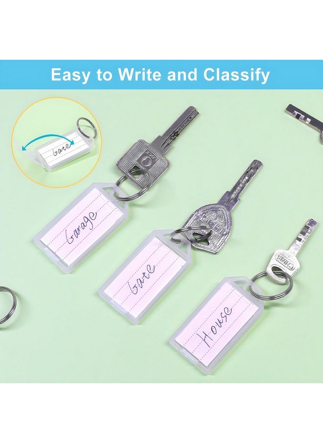 Coideal Lastic Key Tags With Labels, Coideal 30 Pcs Tough Key Chain Tag Id Identifiers With Clear Label Window & Strong Split Ring  - Image 4