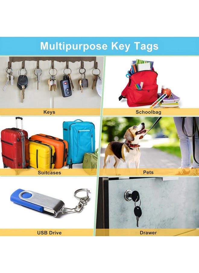 Coideal Lastic Key Tags With Labels, Coideal 30 Pcs Tough Key Chain Tag Id Identifiers With Clear Label Window & Strong Split Ring  - Image 5