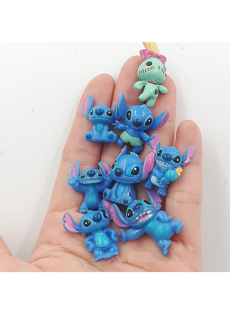 Y&D 12-Piece Stitch Theme Figure Set, Mini Cute Party Cake Set Desktop Decorations Gifts Cupcake Figures Party Supplies Cake Toppers Figures Gift Kids Toys  - Image 4