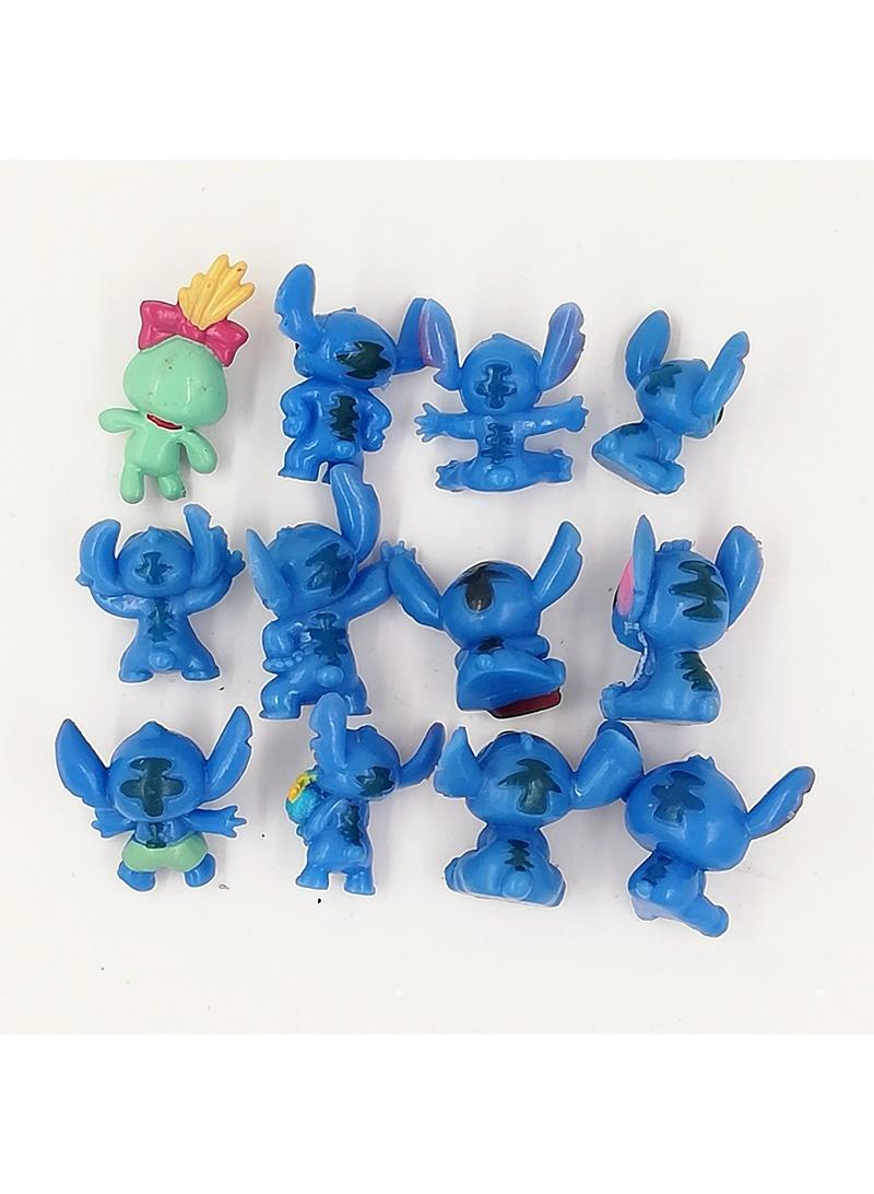 Y&D 12-Piece Stitch Theme Figure Set, Mini Cute Party Cake Set Desktop Decorations Gifts Cupcake Figures Party Supplies Cake Toppers Figures Gift Kids Toys  - Image 2