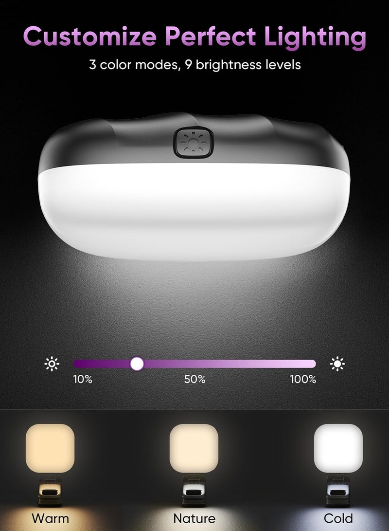 SYOSI LED Video Light, Selfie Light with Front & Back Phone Clip, Selfie Light for iPhone, with 3 Light Modes, Portable Light for TikTok, Makeup, Vlog, Selfie, Live Stream  - Image 5