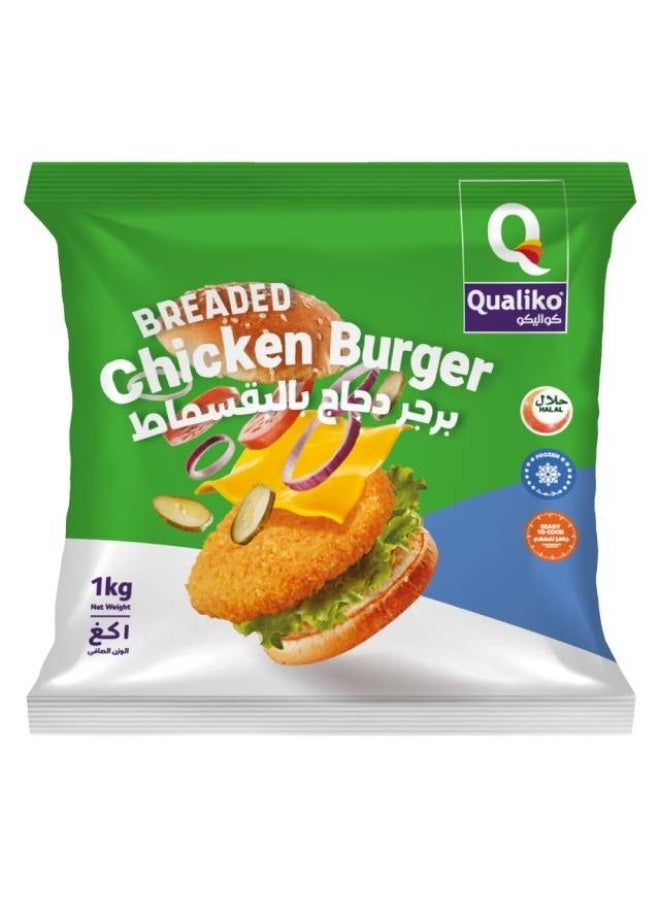 Breaded Chicken Burger, 1Kg, Ukraine