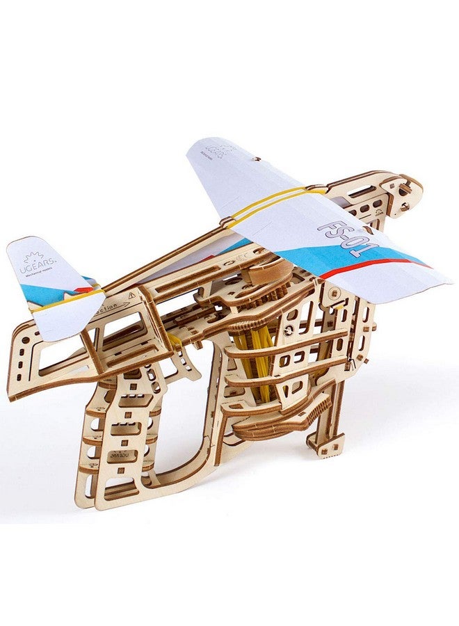 UGears Models to Build for Teens Flight Starter, Paper Airplane, Portable Hand Catapult, Mechanical Model Building Kit, Birthday Gift Craft Box, Building Toys for Kids, Creative Educational Puzzles - Image 1