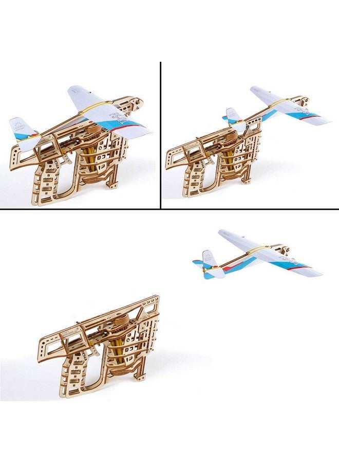 UGears Models to Build for Teens Flight Starter, Paper Airplane, Portable Hand Catapult, Mechanical Model Building Kit, Birthday Gift Craft Box, Building Toys for Kids, Creative Educational Puzzles - Image 3