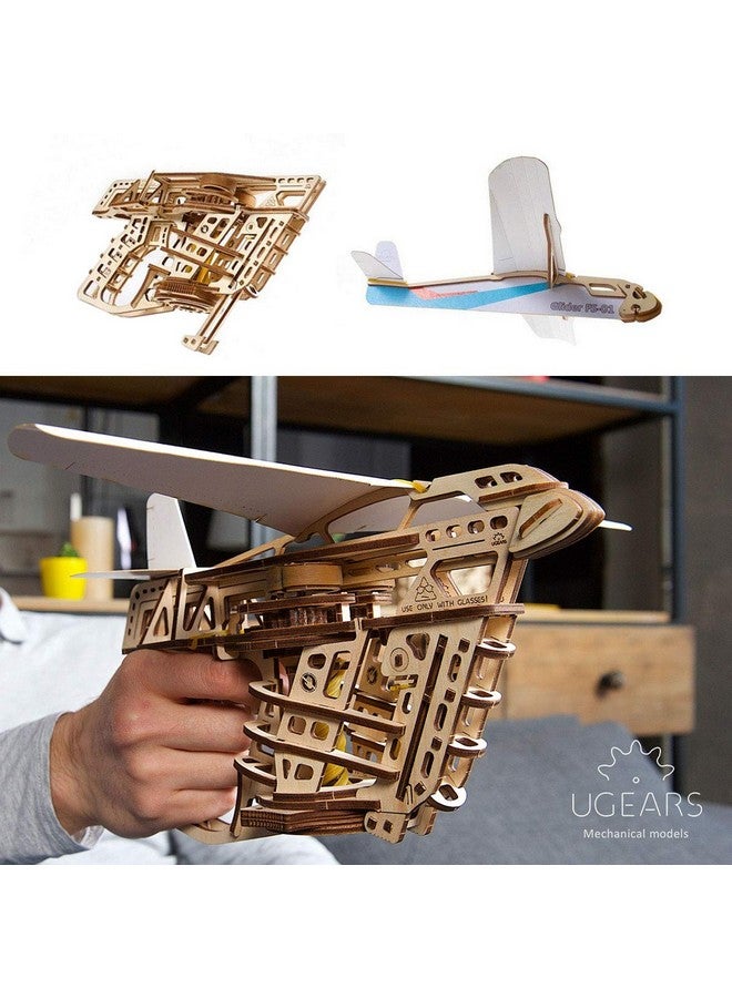 UGears Models to Build for Teens Flight Starter, Paper Airplane, Portable Hand Catapult, Mechanical Model Building Kit, Birthday Gift Craft Box, Building Toys for Kids, Creative Educational Puzzles - Image 2