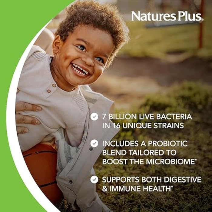 NaturesPlus GI Natural Probiotic Kids, Mixed Berry - 30 Chewables - Digestive & Immune Health Just for Kids - Gluten Free - 30 Servings - Image 3