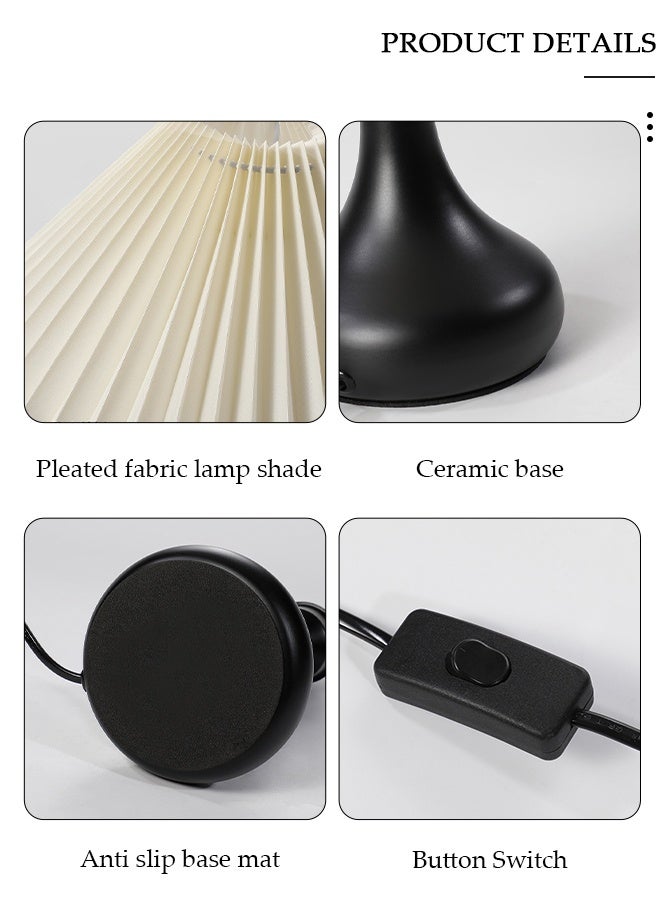 DUNISO Bedside Lamp for Bedroom With 3 color modes and 3 levels of brightness, Dimmable Table Lamps with Fabric Shade, Desk Lamp for Kids Reading, Home Office - Image 3