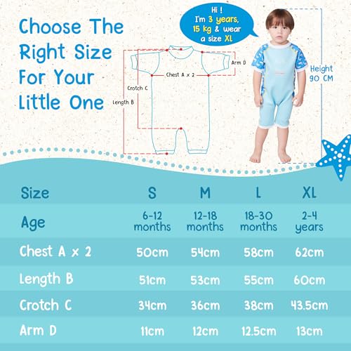 Cheekaaboo Warmiebabes Baby Wetsuit 2mm Neoprene Thermal Swimsuit for Toddlers | Keeps Baby Warm in Water | UPF50+ Sun Protection, Snug Fit for Infants 6M–4Y - Image 2