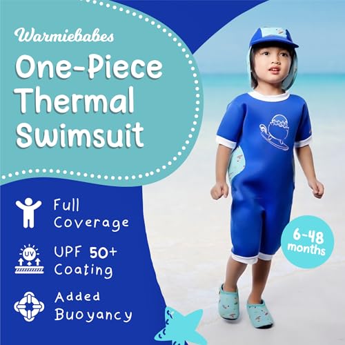 Cheekaaboo Warmiebabes Baby Wetsuit 2mm Neoprene Thermal Swimsuit for Toddlers | Keeps Baby Warm in Water | UPF50+ Sun Protection, Snug Fit for Infants 6M–4Y - Image 3