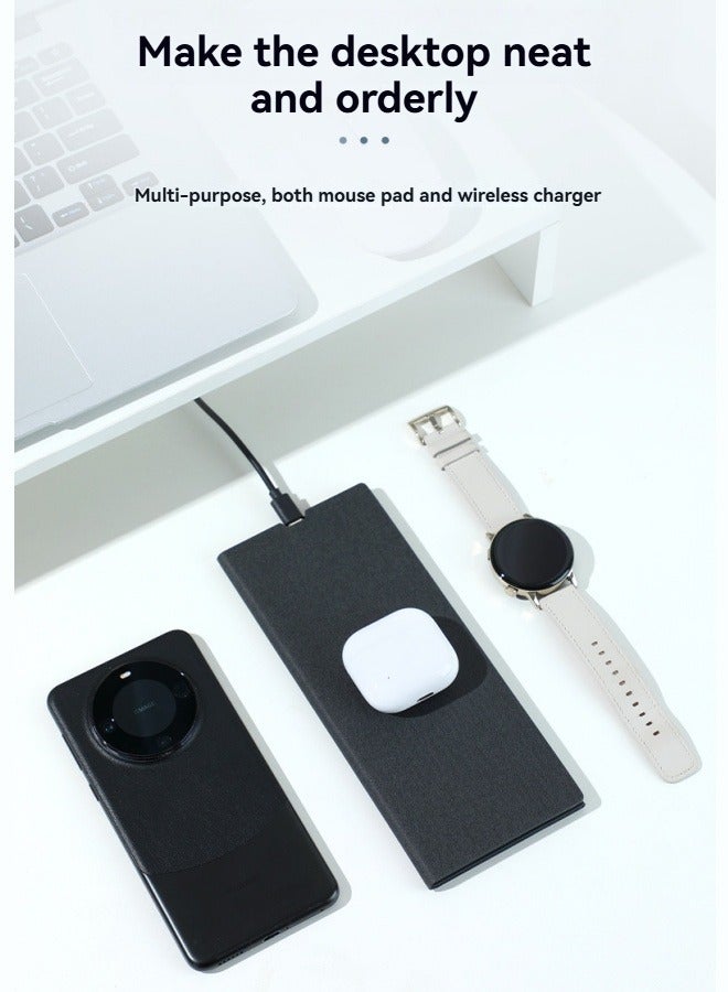 Wireless charging three-in-one bracket computer desk pad multi-function folding mouse pad