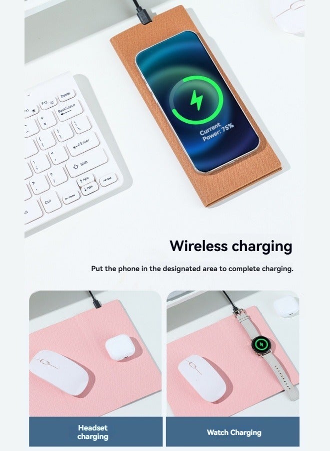 Wireless charging three-in-one bracket computer desk pad multi-function folding mouse pad
