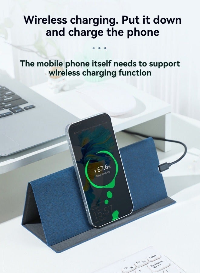 Wireless charging three-in-one bracket computer desk pad multi-function folding mouse pad
