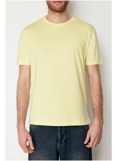 Light Yellow Slim/Tailored 100% Cotton Basic T-Shirt TMNSS19BO0001 - pzsku/Z7140B2BDA79FD27B7668Z/45/_/1730941493/288d1b90-221e-4ea5-b0d5-1a60ade60ae4