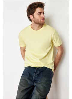 Light Yellow Slim/Tailored 100% Cotton Basic T-Shirt TMNSS19BO0001 - pzsku/Z7140B2BDA79FD27B7668Z/45/_/1730941494/7dc1214a-5de1-4502-b51a-37c83f4529eb