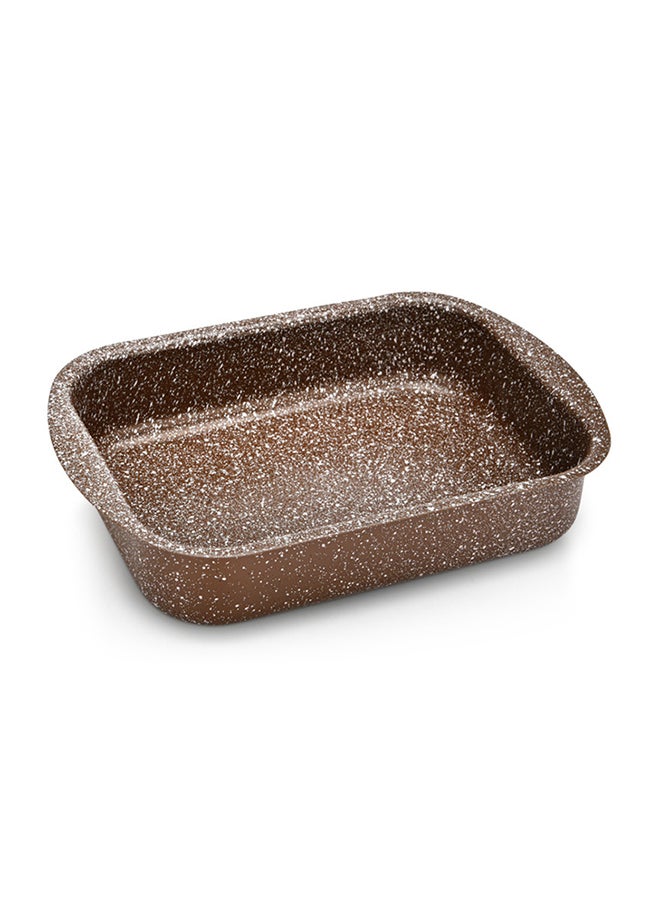 فيسمان صينية شواء مصنوعة من الألومنيوم مع طلاء تاتش ستون مانع للالتصاق بني 25x18x6سم - Image 2