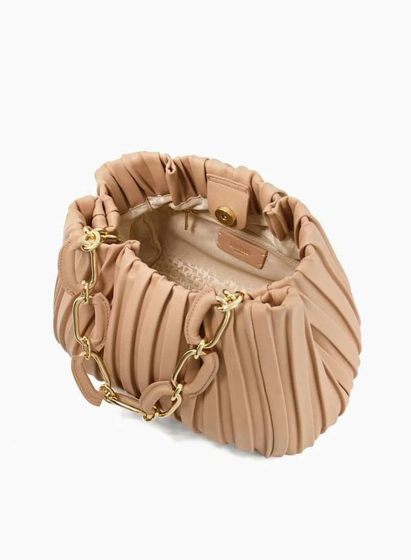 Dune LONDON Dominie Pleated Slouchy Chain Handle Bag