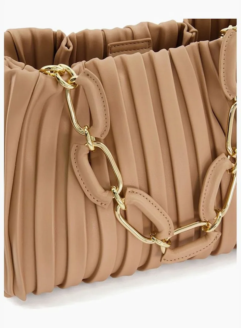 Dune LONDON Dominie Pleated Slouchy Chain Handle Bag
