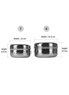Sambhuya Sambhuya Stainless Steel Sprouts Maker Box With Hole For Air Ventilation Hole Puri Dabbas Flat Canisters Vegetable Food Storage Container Pack of 02  - Image 3