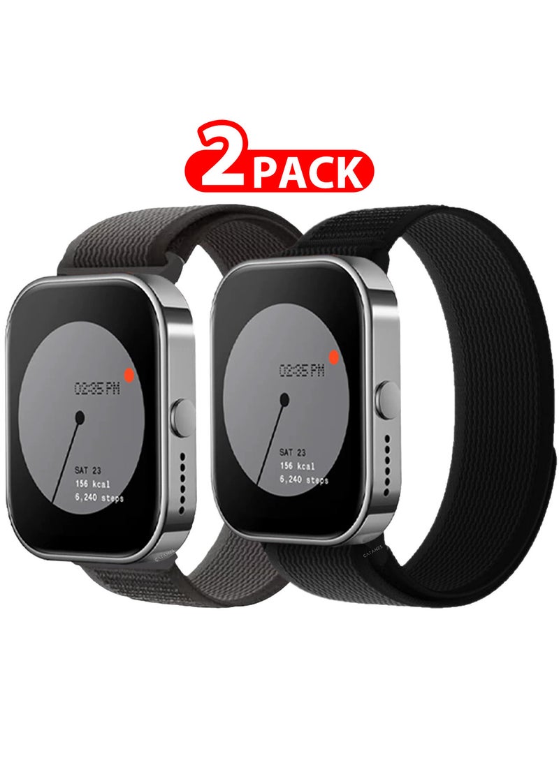 CATANES - ( for Nothing Watch Pro ) 2 Pack, Trail Loop Band, Braided Elastic Weave Sport Strap, Nylon Sport Loop Bands for Men Women - Image 1