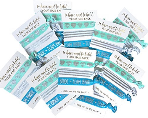 Bachelorette to Bride 10-Pack of Hair Tie Cards - Bachelorette Party and Wedding Shower Proposal Favors for Bridesmaids, Team Bride, Bride Tribe (Black & Gold (Tribe)) - Image 5