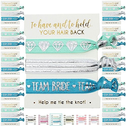 Bachelorette to Bride 10-Pack of Hair Tie Cards - Bachelorette Party and Wedding Shower Proposal Favors for Bridesmaids, Team Bride, Bride Tribe (Black & Gold (Tribe)) - Image 4