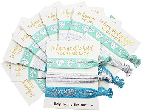 Bachelorette to Bride 10-Pack of Hair Tie Cards - Bachelorette Party and Wedding Shower Proposal Favors for Bridesmaids, Team Bride, Bride Tribe (Black & Gold (Tribe)) - Image 3