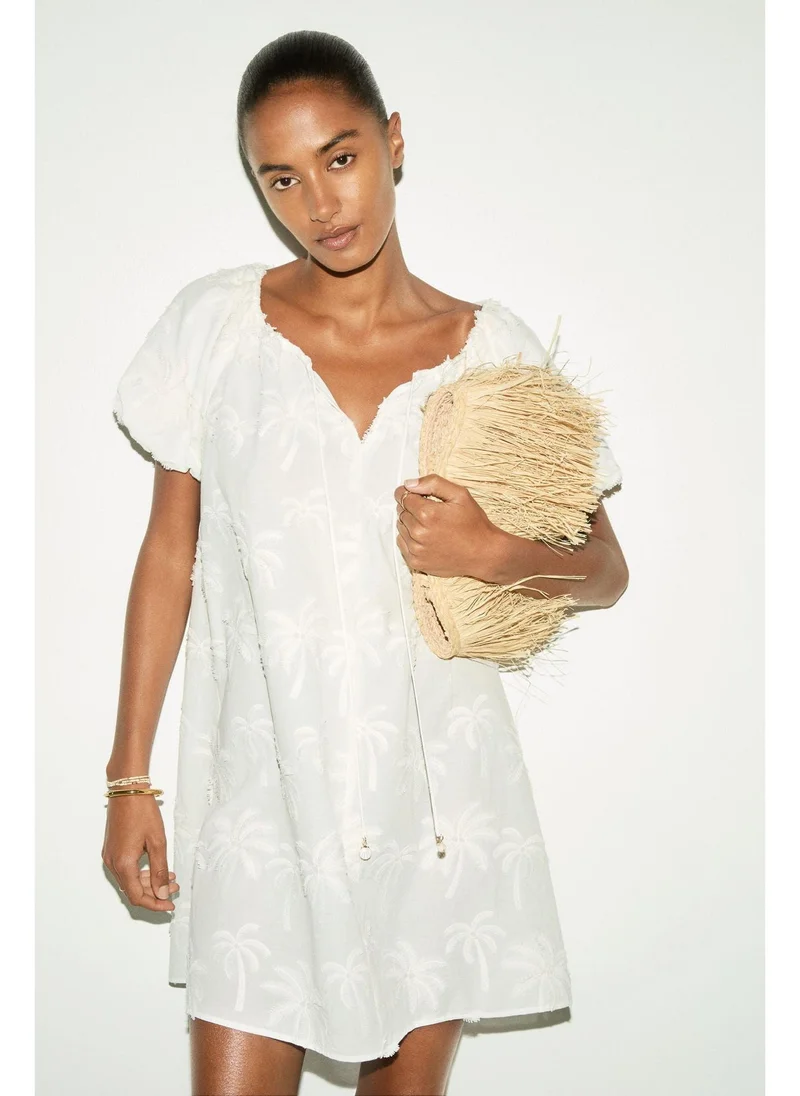 H&M Embroidered tunic dress